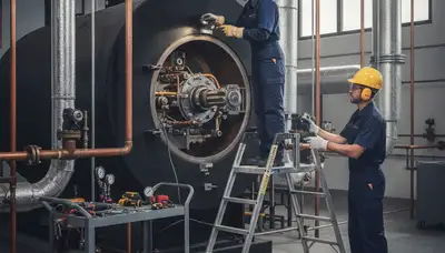 Tacoma, WA plumber repairing a boiler for reliable home heating service