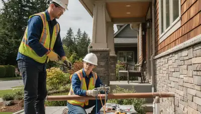 Tacoma, WA plumber repairing plumbing for a local plumbing service call