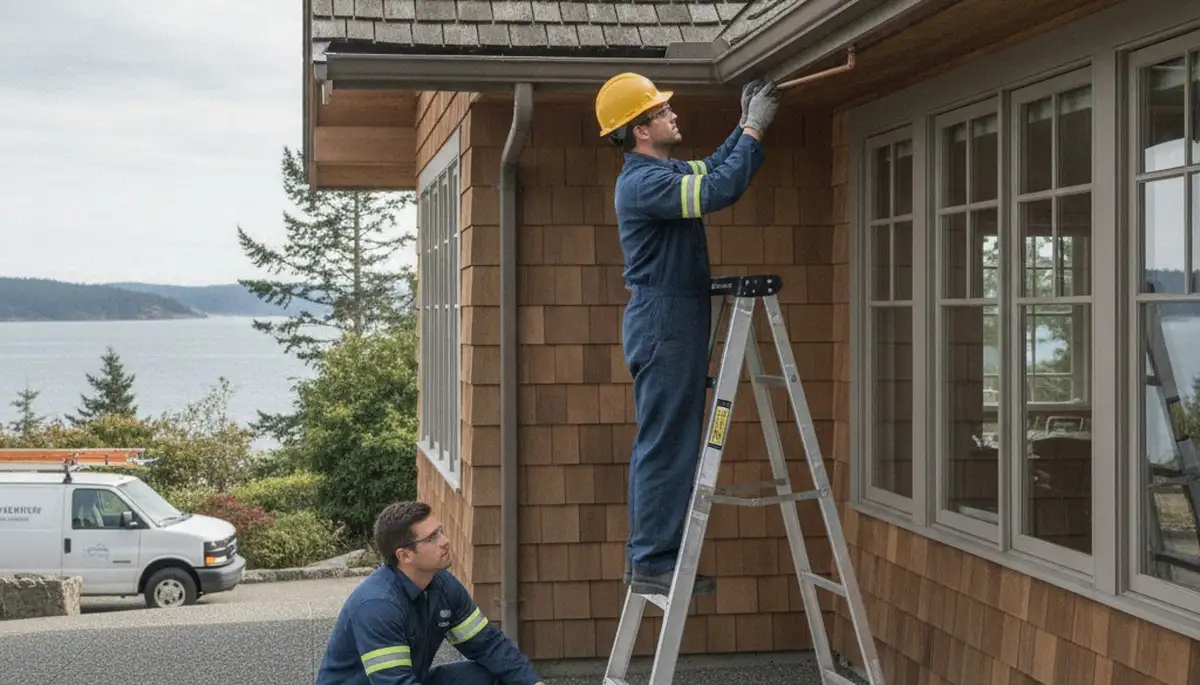 Tacoma, WA plumber repairing a residential plumbing issue for a local plumbing repair service