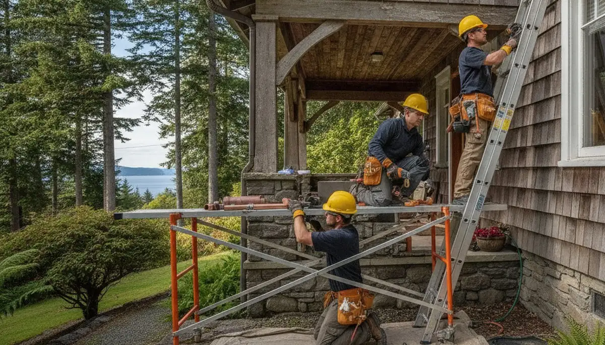 Tacoma, WA plumber repairing a residential pipe for reliable plumbing service