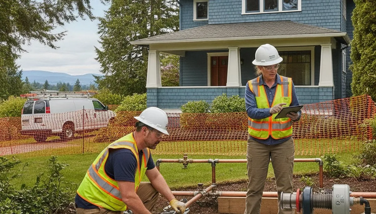 Tacoma, WA plumber repairing a residential leak for plumbing service by Plumbers Tacoma WA