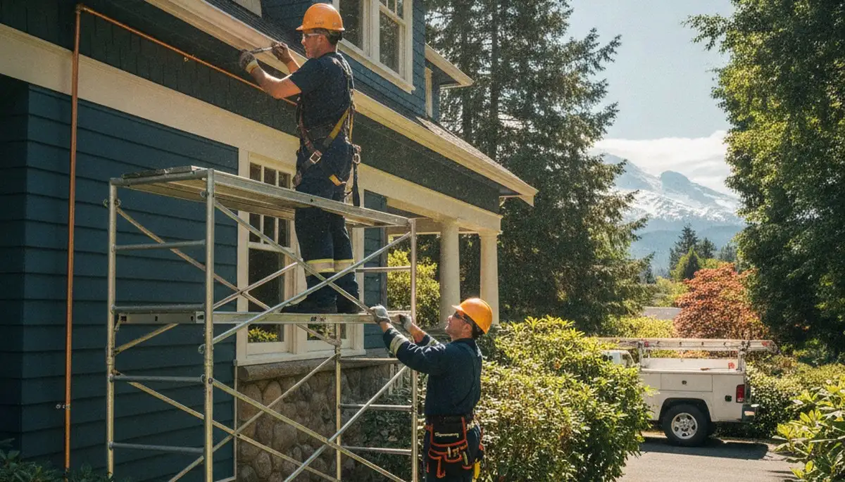 Tacoma, WA plumber repairing residential plumbing for a local plumbing-repair service