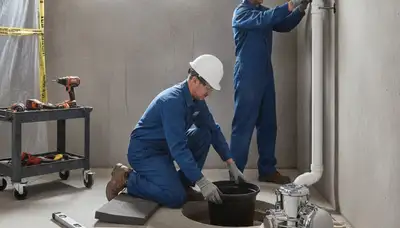 Tacoma, WA plumber installing a sump pump to protect a home from heavy rain and flooding