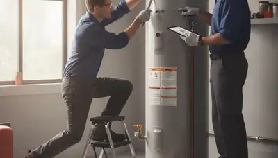 Tacoma, WA plumber repairing a home water heater for reliable hot water service